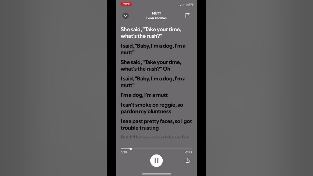 MUTT • Leon Thomas #spotify #spotifyclone #lyrics