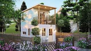 (200 sqft) Charming Tiny House with Loft Design 3 x 6 m ( 10 x 20 Ft ) with floor plan