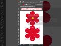 Illustrator Flower Design in 1 Click 🌸 | Pucker & Bloat Effect | #shorts #design #adobeillustrator