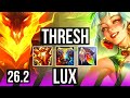THRESH &amp; Swain vs LUX &amp; Caitlyn (SUP) | 23K damage | KR Diamond | 26.2