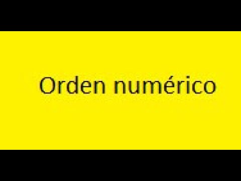 Video: ¿Qué es el orden numérico?