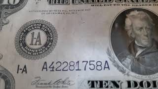 1914 federal reserve note $10 hemp note