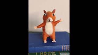 Adorable Needle Felted Squirrel   Watch This Tiny Hand Wave!  | Handmade Art & Etsy Journey