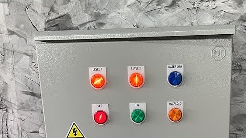 ตู้คอนโทรลปั้มน้ำลูกลอย 2 สเต็บ กันน้ำแห้งด้วยโฟลสวิทช์