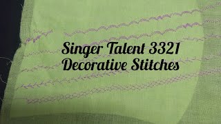 Singer Sewing Machine |Singer Talent 3321 - Zigzag Machine | Decorative Stitches | Pattern Selector