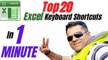 Top 20 Ms Excel keyboard shortcuts | Excel Shortcuts keys |