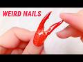 Making Nails Out of a Lobster Claw?! 🦞Weird & Satisfying Nail Art Compilation
