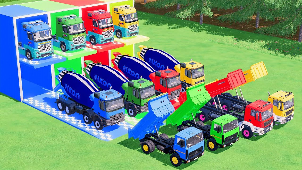 Длиннобазный прицеп — для перевозки всех видов бетоносмесителей и самосвалов марок Mercedes, MAN,...