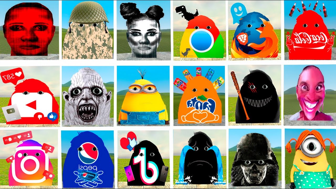 Selene Delgado, Nicos, Angry Munci, Obunga \ Nextbots Family \ Gmod! Garry's Mod! (Part 19)