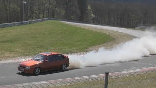 Cars on FIRE & Smokey cars on the Nürburgring 2017!