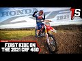 SET UP & FIRST RIDE ON THE 2021 HONDA CRF450 | FIRST VLOG!!