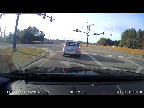 Idiot driver moseys across intersection, is nearly T-boned.