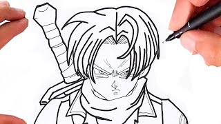 Como Desenhar Trunks do Futuro Super Saiyajin - How to Draw Trunks 