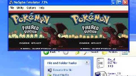 Pokemon linking on Fire red using No$gba  emulator