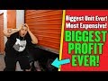 BIGGEST And MOST EXPENSIVE Storage Unit EVER! MASSIVE PROFITS! I Bought An Abandoned Storage Unit