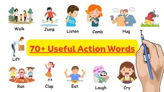 Action Verbs Vocabulary | Top 75 Action Words |Action Verbs Vocabulary in English with Pictures #SEC screenshot 5