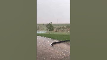 WATCH: Large hail pummels Raymond, Nebraska