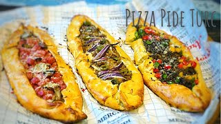 Pizza Turque Pide 3 garnitures,facile et rapide