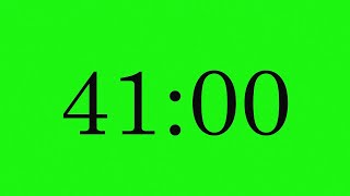 41 Minute Countdown Green Screen (4K 60FPS)