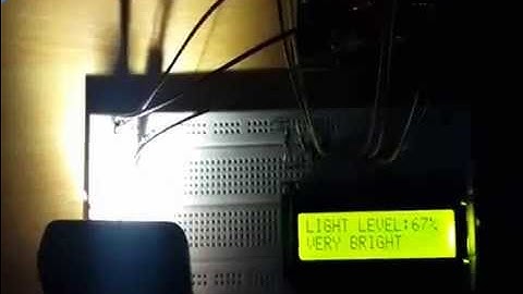 Using LDR to display light level on 16X2 LCD [ARDUINO]