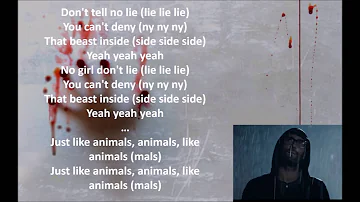 Maroon 5 Animals (sped up) Lyric Video