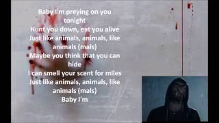 Maroon 5 Animals (sped up) Lyric Video Resimi