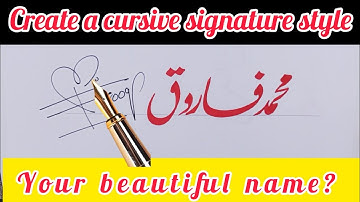 get a cursive signature of farooq|#signature