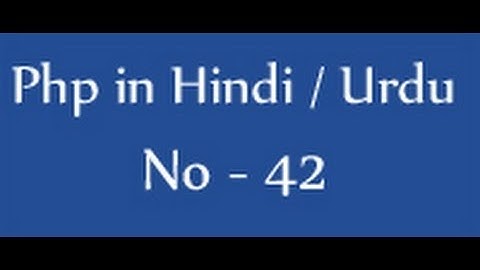 Php tutorials in hindi / urdu - 42 - use isset function with get and post methods