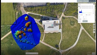 Drone-based geospatial surface models, plant health analysis and surface measurements