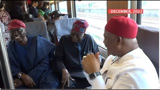 WATCH: President Tinubu, Gov Sanwo-Olu, Others Take A Trip On Train