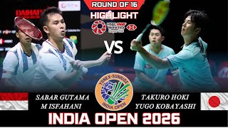 SABAR/REZA (INA) vs HOKI/KOBAYASHI (JPN)[MD]R16 | India Open 2026 Badminton
