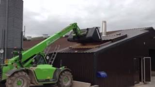 Loading A Biomass Boiler Fuel Store With Miscanthus