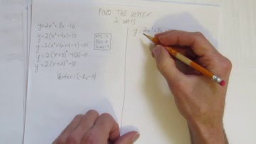 FIND THE VERTEX TWO WAYS