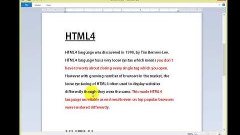 01 HTML, HTML4, XHTML,HTML5 Difference