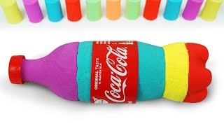 Making A Colorful Coca Cola Bottle From Kinetic Sand - Play With Kinetic Sand