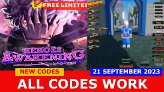 All Roblox Heroes Awakening codes for free Spins & Cash in