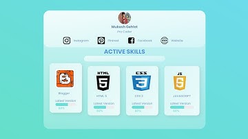 Portfolio Glass Website Using Only Html and Css | Coding With Tech