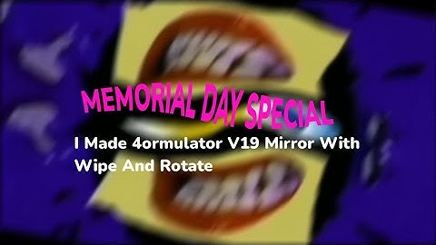 (MEMORIAL DAY SPECIAL) I Made 4ormulator V19 Mirror With Wipe And Rotate