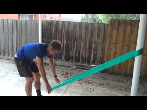 Swimming TheraBand exercises - Swimmers pull through