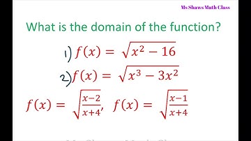 Find The Domain Of Square Root Functions. 4 Examples