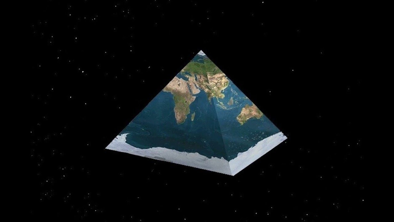 Где квадратная земля. Треугольная земля. Земля в форме пирамиды. Квадратная земля. Планета земля в треугольнике.