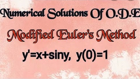Modified Euler