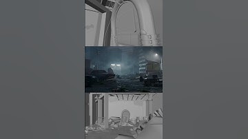 Viewport VS Render - Psalm #blender #surreal #render #fyp #conceptart #3Dgraphics #3Danimation #cgi