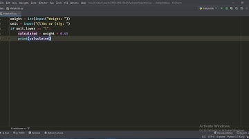 How to make weight converter using python(Program shown)