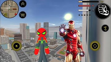 Spider Stickman Rope Hero 2 Gangster City #part 3 Android Gameplay