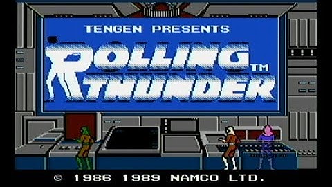 Rolling Thunder (Tengen, 1989) - NES Gameplay