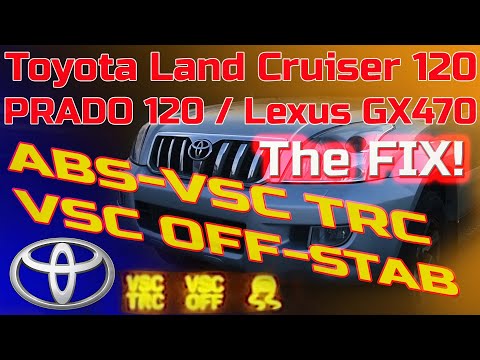 DIY / How to fix ABS- VSC TRC - VSC OFF - Car STAB light problem Land Cruiser 120 Prado, Lexus GX470