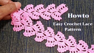 Beautiful‼️Super Easy Crochet Lace Pattern For Beginners|Tutorial step-by-step