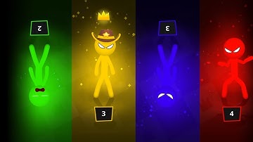 Stickman Party: 1 2 3 4 Player Games Free - Gameplay Walkthrough Part 15 - Wins Only (Android)