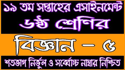 Class 6 SCIENCE Assignment Answer 19th Week 2021| ষষ্ঠ শ্রেণির বিজ্ঞান এসাইনমেন্টের উত্তর | Biggan
